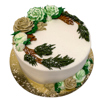 Fleurs Vertes Givrées